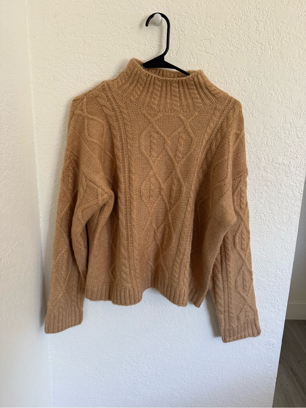 Vici Cable Knit Turtleneck Sweater - Camel